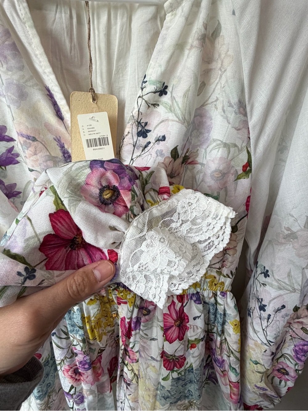 NWT Anthropologie Let Me Be V-Neck A-Line Mini Dress - Picture 9 of 10